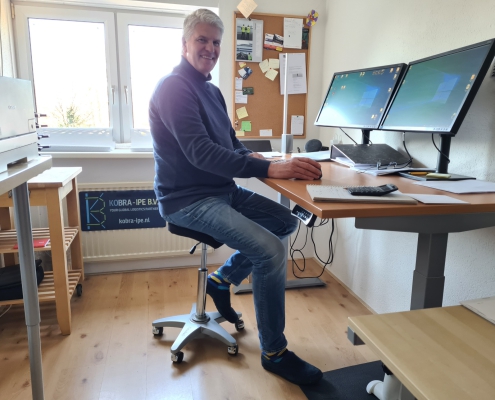 Peter Kok op de Flexchair 2x3D